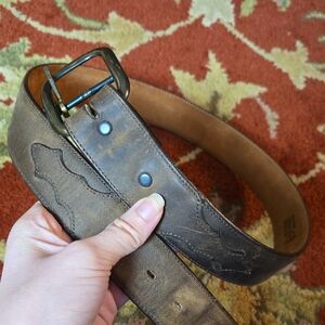 Justins Western Men's Brown Leather Belt